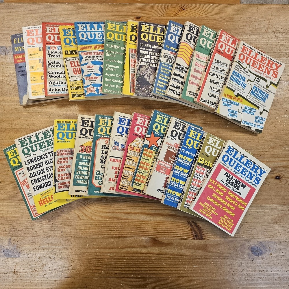 Vintage 1960's Ellery Queen's Mystery Magazine Lot of 25 Issues